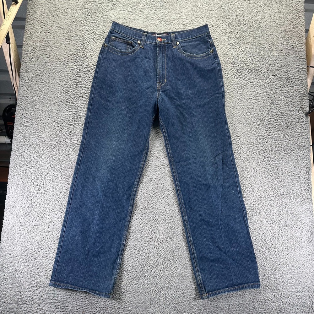 Vintage Brooklyn Xpress Jeans Men 34x32 Blue Cotton Denim Straight Baggy Stretch